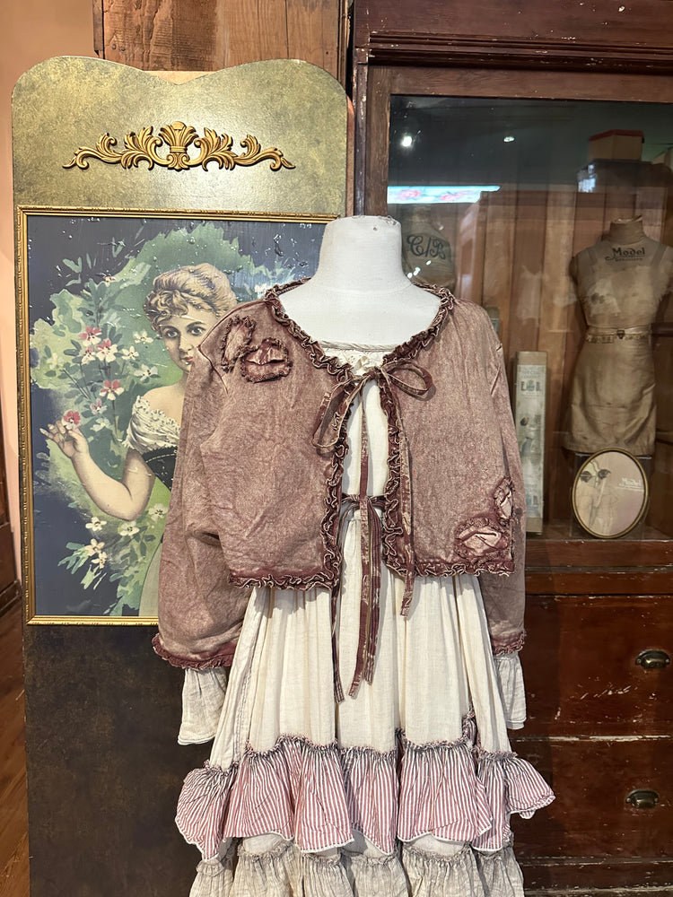 Paper Lace Rosewood Tie-Waist Jacket