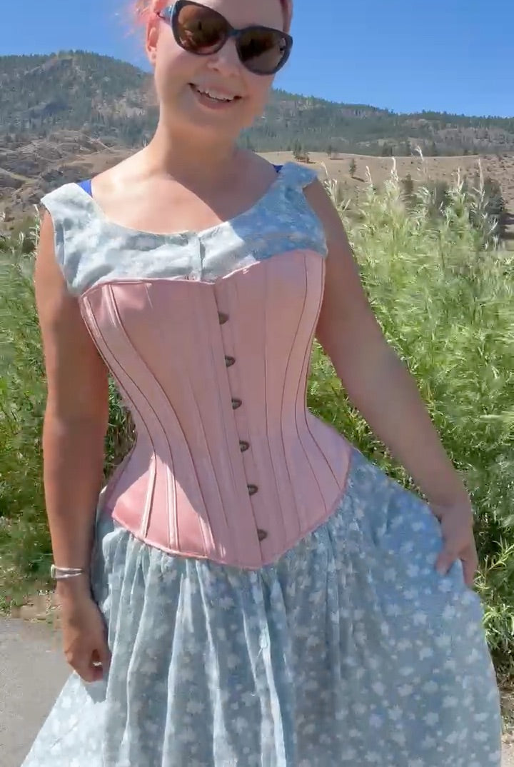 Sibelle Corset in Tea Rose Satin